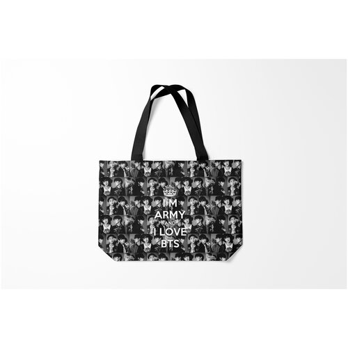 фото Сумка-шоппер / 46х35 см / k pop / bts i am army and lover burnettie