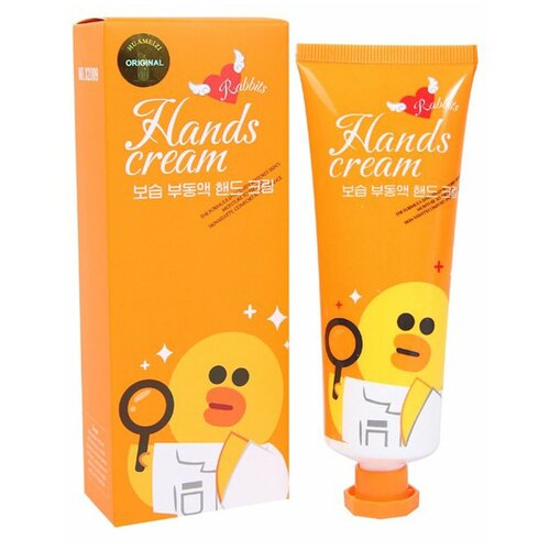 XQM Крем для рук Hands cream Rabbits (X2009) , увлажняющий 'Антихолод' Цыпленок, мед и алоэ, 80г