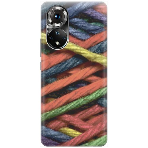 фото Силиконовый чехол на honor 50 / хонор 50 с принтом "разноцветная пряжа gosso