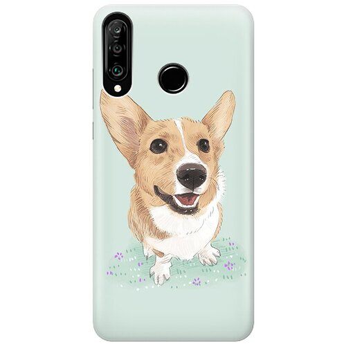 фото Ультратонкий силиконовый чехол-накладка для huawei p30 lite / honor 20s / honor 20 lite с принтом "корги" gosso