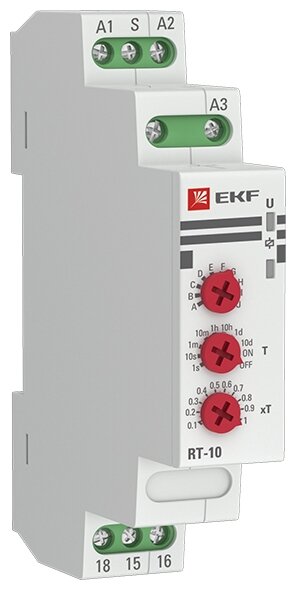 Реле времени (10 устанавленных функций) RT-10, EKF PROxima