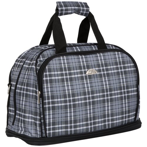 фото Сумка дорожная polar, 30 л, 23х30х44 см, ручная кладь, серый, фиолетовый