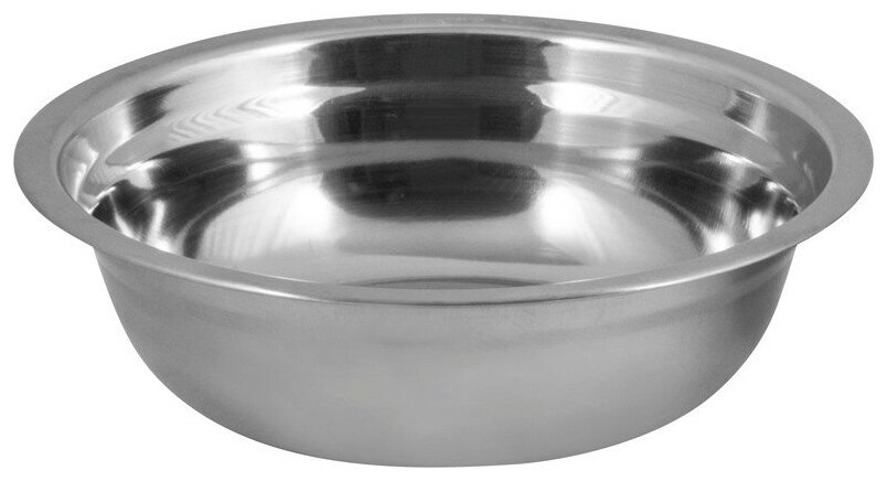 Миска Bowl-19, объем 1 л, с расширенными краями, из нерж стали, зеркальная полировка, диа 19 см