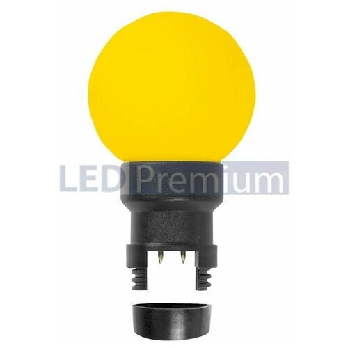 Лампа шар 6 LED для белт-лайта, цвет: Жёлтый, Ø45мм, жёлтая колба Артикул 405-141