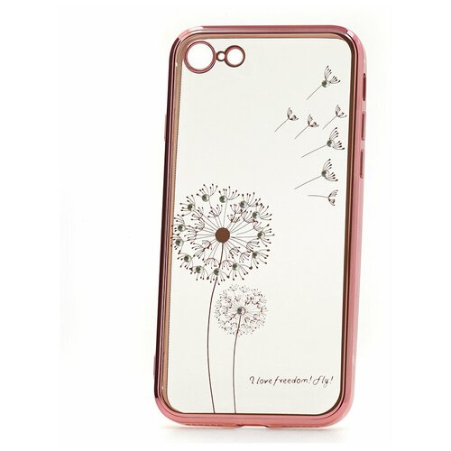 фото Чехол на apple iphone se (2020) / 8 / 7 kruche flash drill pink / чехол для apple iphone / чехол для айфон / бампер на айфон / чехол накладка для iphone / противоударная накладка для iphone / защита для iphone / защита на айфон / силиконовый чехол для iphone / пластиковый чехол на iphone / защитный чехол для iphone кruче