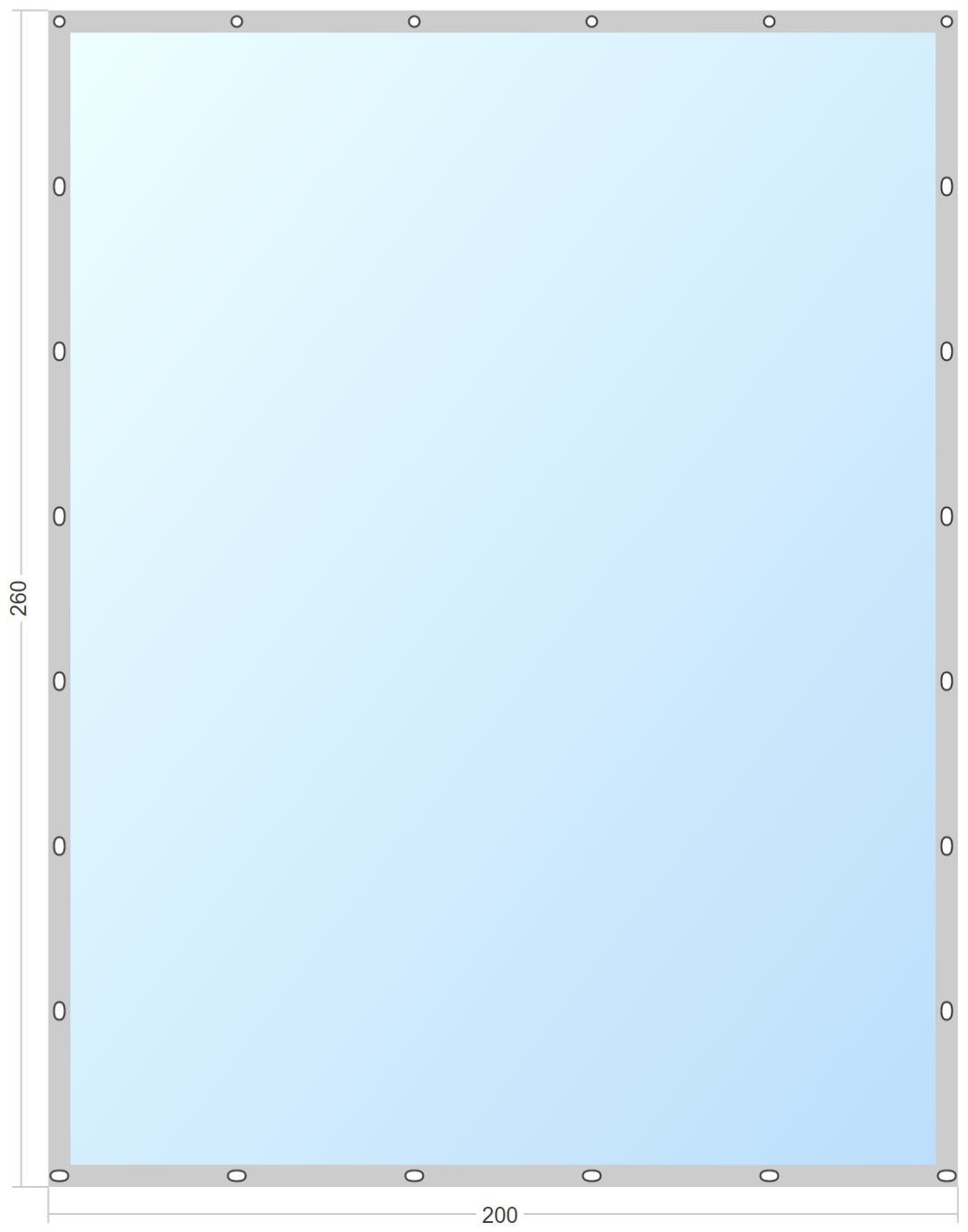 Мягкое окно Софтокна 200х260 см, Прозрачная пленка 0,7мм, Французский замок, Серая окантовка, Комплект для установки - фотография № 3