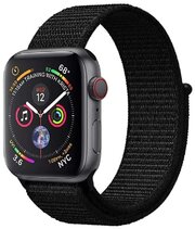 Нейлоновый тканевый ремешок для Apple Watch Series 1-8 - 38/40/41 мм (эпл вотч), черный