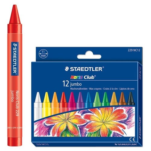 Staedtler Восковые мелки утолщенные Noris Club, 12 цветов