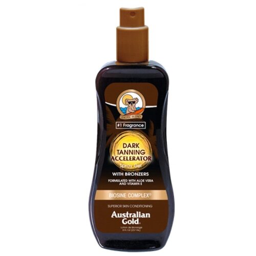 Australian Gold Accelerator Spray Gel with BRONZER для солярия и солнца 237 мл