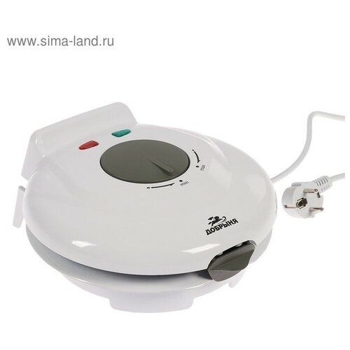 Электровафельница Добрыня DO-2105 1200 Вт тонкие вафли антипригарное покрытие белая 347000₽