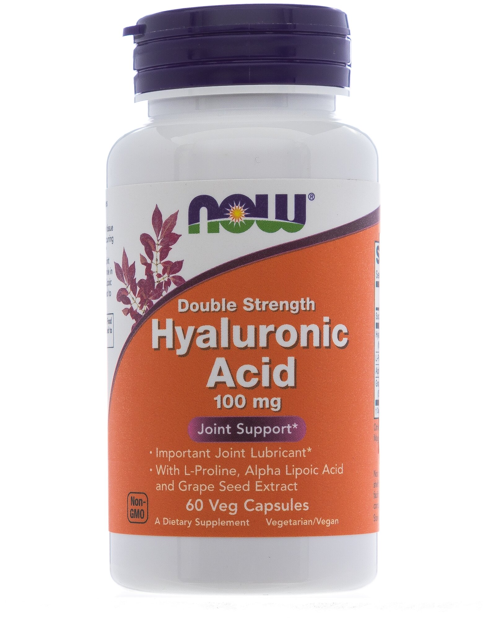 Hyaluronic Acid капс., 100 мг, 150 мл, 0.445 г, 60 шт., 6 x 10 см, нейтральный, 1 уп.