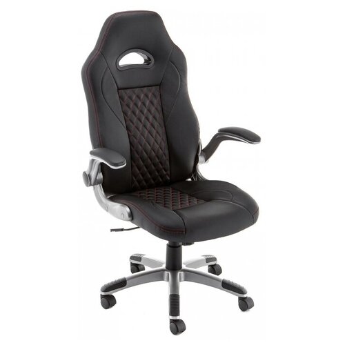 Компьютерное кресло V-0974 для геймеров черное из экокожи