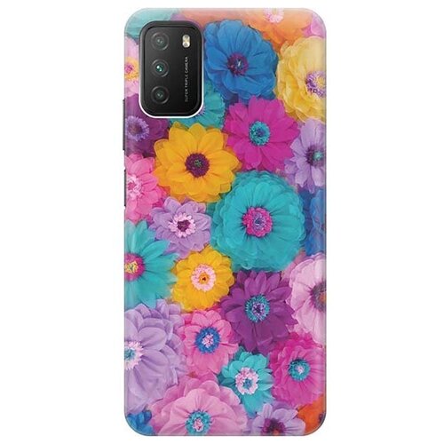 фото Ультратонкий силиконовый чехол-накладка для xiaomi poco m3 с принтом "бумажные цветы" gosso