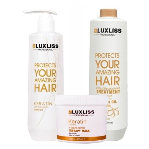 Luxliss набор ботокса для волос 2в1 (экстра питание, увлажнение, восстановление) Collagen 1000 мл
