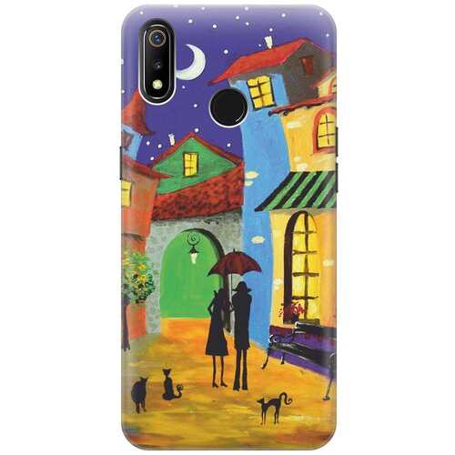 фото Re:pa накладка transparent для realme 3 с принтом "разноцветный город"