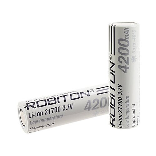 Аккумулятор ROBITON LI217NP4200LT 45А (INR21700-P42A) низкотемпературный без защиты PK1 аккумулятор awt li ion imr18650 3 7 в 3000 мач 40 а высокотоковый без защиты картон