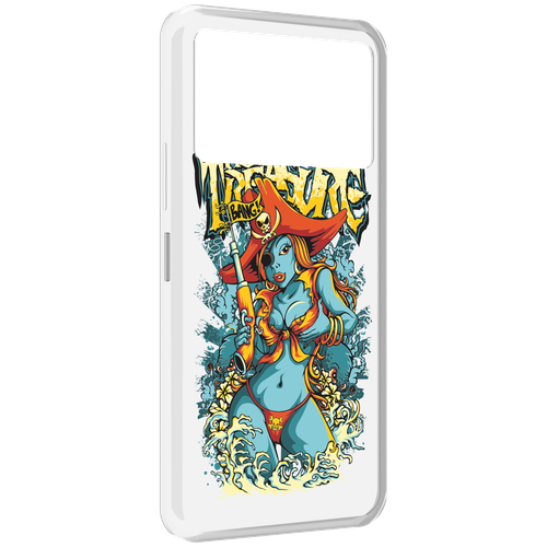 Чехол MyPads нарисованная синяя девушка комикс для Infinix NOTE 12 VIP (X672) задняя-панель-накладка-бампер