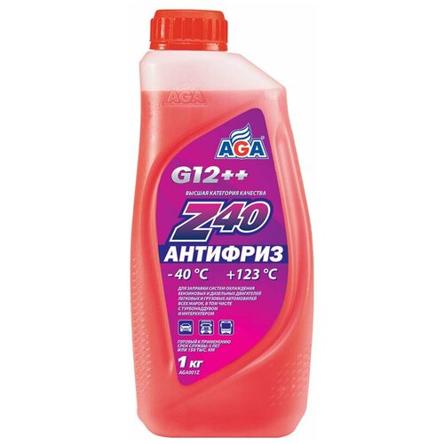 Антифриз Aga Z-40 G12++ Готовый -40c Красный 1 Кг Aga001z AGA арт. AGA001Z