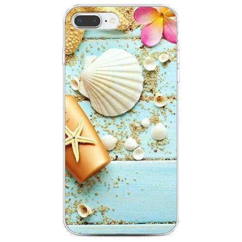 фото Силиконовый чехол "морские жители" на apple iphone 8 plus / айфон 8 plus case place