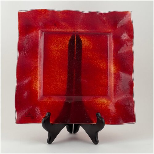 Тарелка для сервировки Dudson Elements, стекло, цвет красный, 28 см