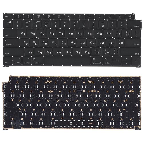 Клавиатура для ноутбука MacBook Air 13 Retina A1932 Late 2018 Mid 2019 плоский Enter черная 6409₽