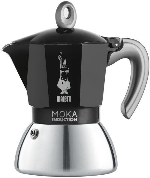 Гейзерная кофеварка Bialetti New Moka Induction, 280 мл, 280 мл, black