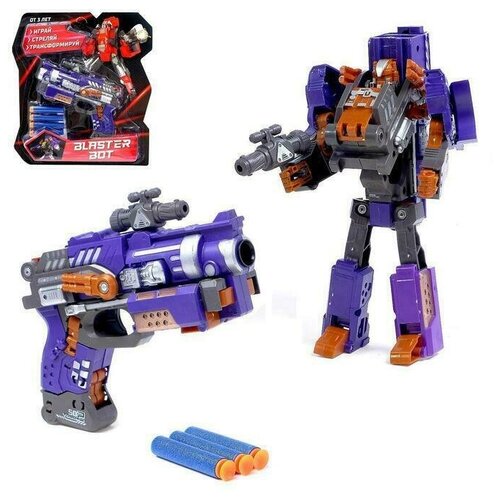 фото Бластер «титан», трансформируется, стреляет мягкими пулями, цвет фиолетовый woow toys