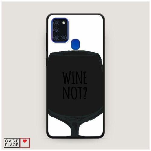 фото Чехол силиконовый матовый samsung galaxy a21s wine not white case place