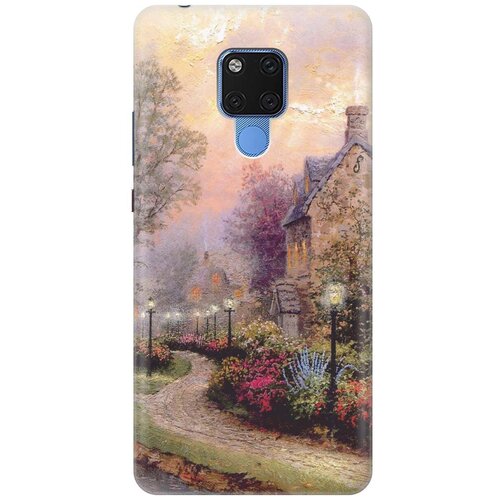 фото Re:paчехол - накладка artcolor для huawei mate 20 x с принтом "сиреневый вечер"