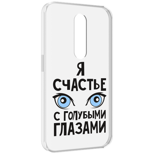 Чехол MyPads счастье с голубыми глазами для Motorola Moto X Force (XT1585 / XT1581) задняя-панель-накладка-бампер