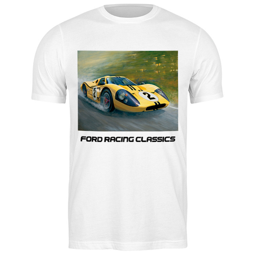 Футболка Printio 2391926 Ford Racing Classics, размер: XL, цвет: белый белый  