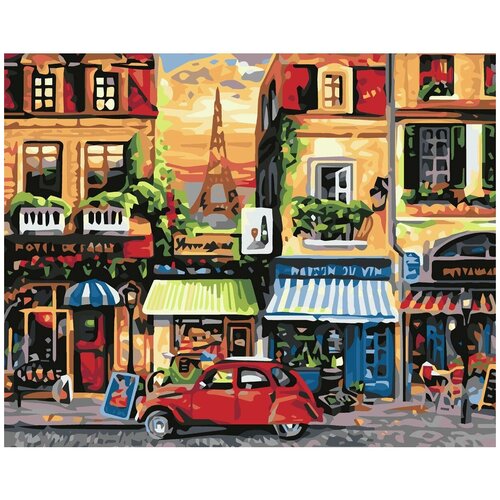 фото Hs0155 набор для рисования по номерам 'улочка в париже' 40*50см hobruk