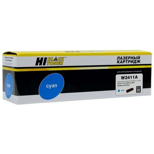 Картридж Hi-Black (HB-W2411A) для HP CLJ Pro M155a/MFP M182n/M183fw, C, 0,85K, без чипа картридж hi black hb w2410a для hp clj pro m155a mfp m182n m183fw bk 1 05k без чипа