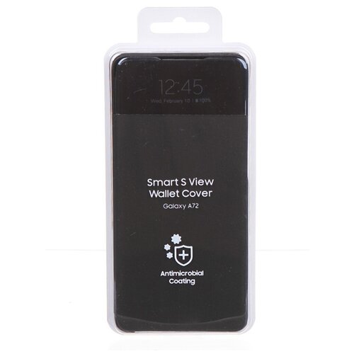 фото Чехол-книжка для samsung galaxy a72 smart s view wallet cover black ef-ea725pbegru