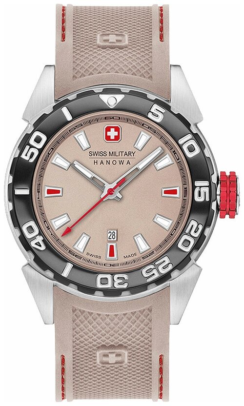 Наручные часы Swiss Military Hanowa Aqua, серебряный, розовый