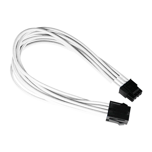 Удлинительный кабель Xigmatek iCable VGA 6+2P Extension Cable(White)(White Heavy Duty Nylon Individual Sleeve, 300mm, Fully Black Connector)