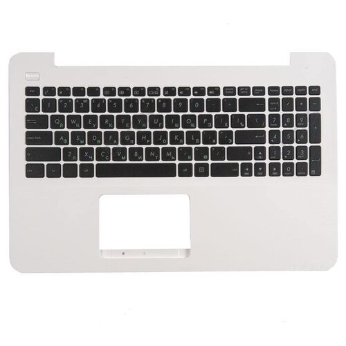 клавиатура топ панель для ноутбука asus x502 черная с белым топкейсом Клавиатура (топ-панель) для ноутбука Asus X555SJ черная с белым топкейсом