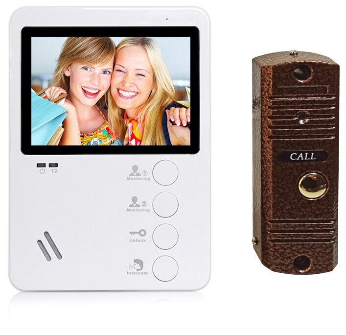 Комплект видеодомофона Seon B-440-20 видеодомофон в квартиру, с управлением замком, с подключением к подъезду