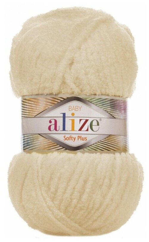 Пряжа Alize Softy Plus, 100 г, 120 м, 5 шт., 310 шампань