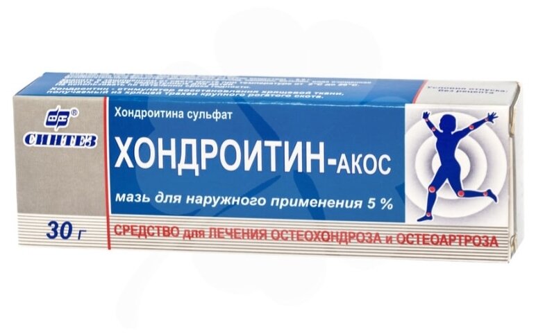 Хондроитин-Акос мазь д/нар. прим., 5%, 30 г, 1 шт.