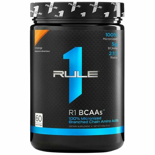 Аминокислоты Rule 1 BCAA 430г Апельсин bcaa rule 1 train bcaa electrolytes апельсин 432 гр