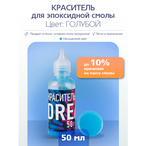 фото Краситель для эпоксидной смолы poly max dream голубой 50 гр