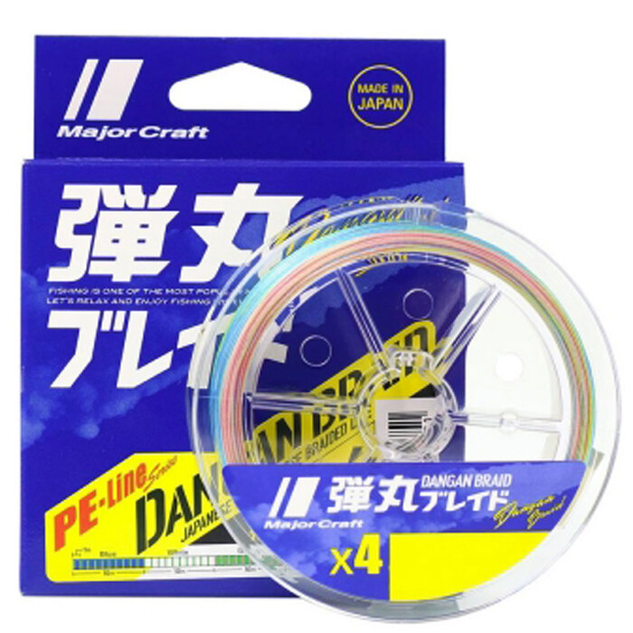 Шнур Major Craft DANGAN Braid PE X-4 150м MULTICOLOR # 1.5 (25Lb) DB4-150/1.5MC