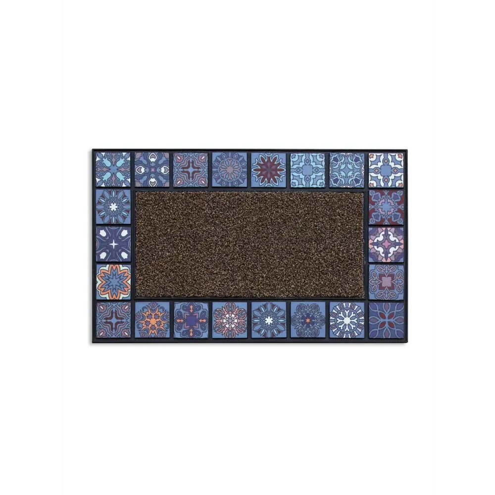 Коврик придверный MOSAIC QUADRO blue 76Х45 см, ATTRIBUTE MAT