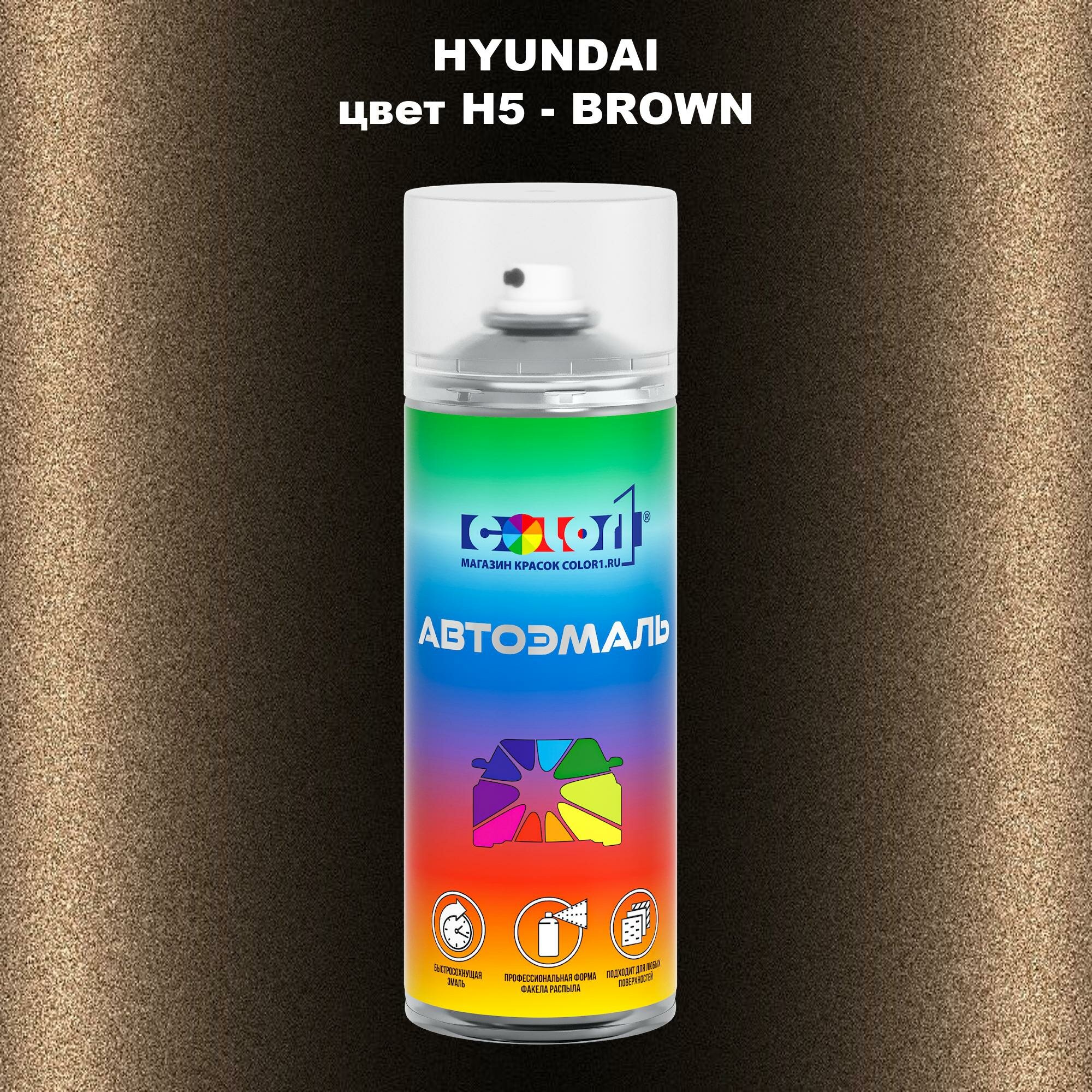 Аэрозольная краска COLOR1 для HYUNDAI, цвет H5 - BROWN