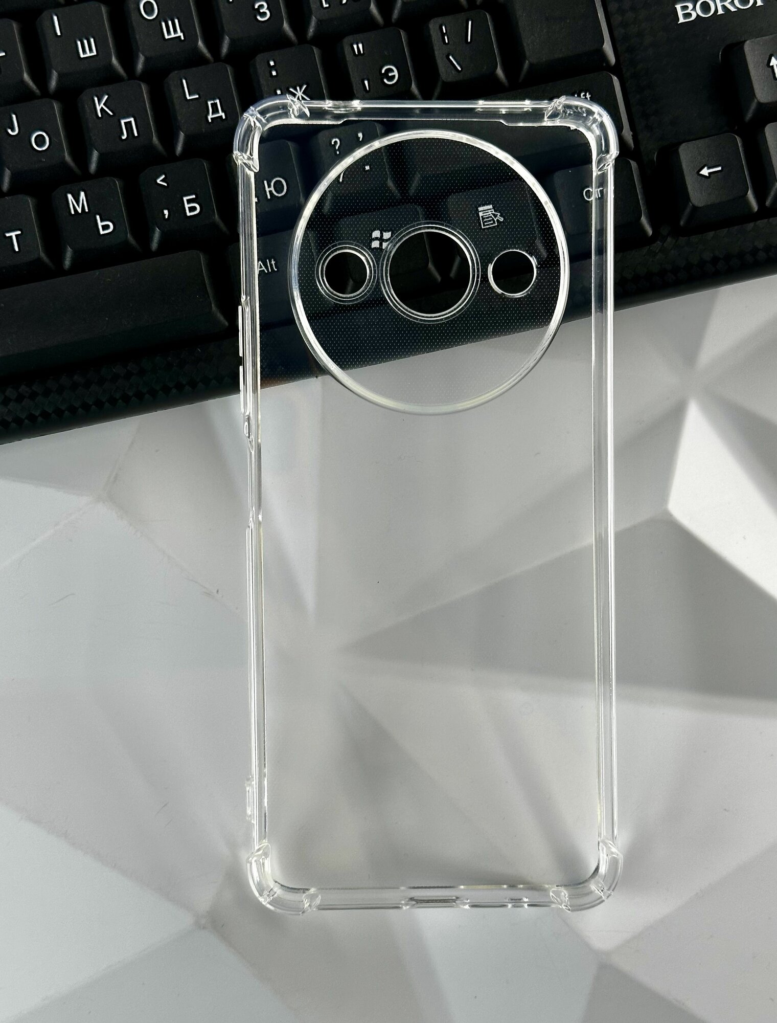 Чехол на Xiaomi Redmi A3/ Чехол на Сяоми Редми А3 с защитой камеры, противоударный с усиленными углами, прозрачный