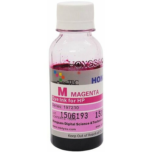 Чернила DCTec водорастворимые HP DJ100 Magenta (пурпурный) 100 мл