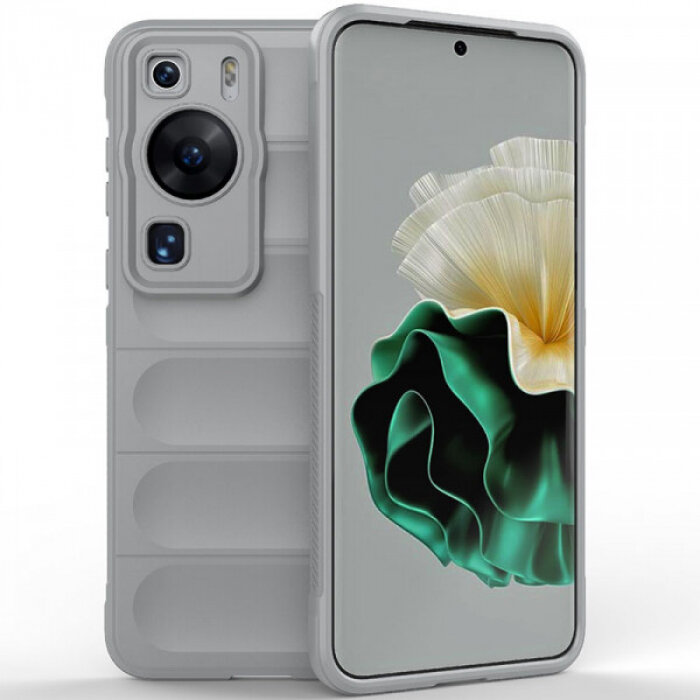 Flex Silicone Противоударный чехол для Huawei P60 / P60 Pro с защитой камеры и микрофиброй