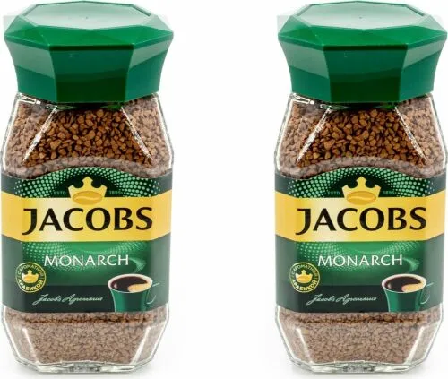 Кофе растворимый Jacobs Monarch, 190 г стеклянная банка (Якобс) х 2 шт