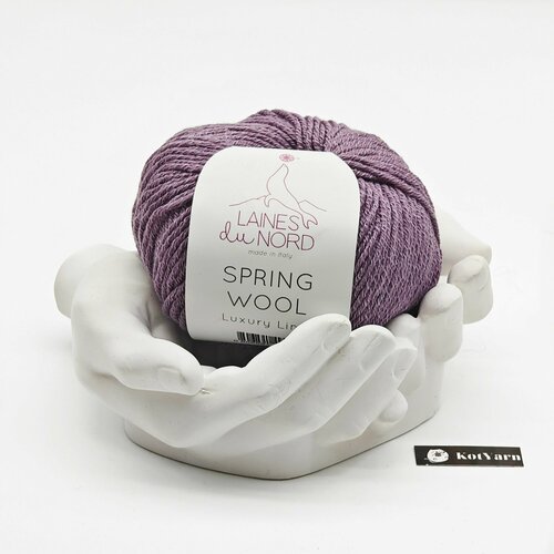 Пряжа Laines du Nord Spring Wool, хлопок + меринос, Цвет 09, 1 моток 50гр 140м